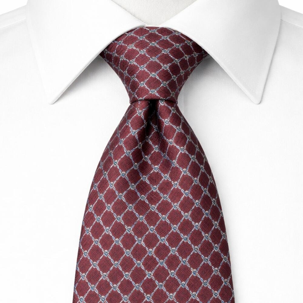 Brooks Brothers 346 Red Geometric 100% Silk Tie - Preowned
